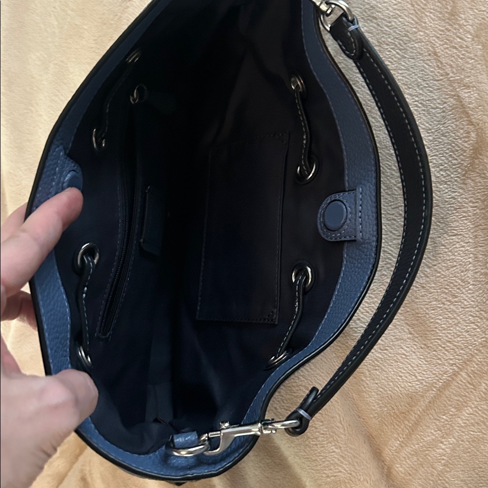 Coach small blue tote, like NEW - Picture 7 of 10